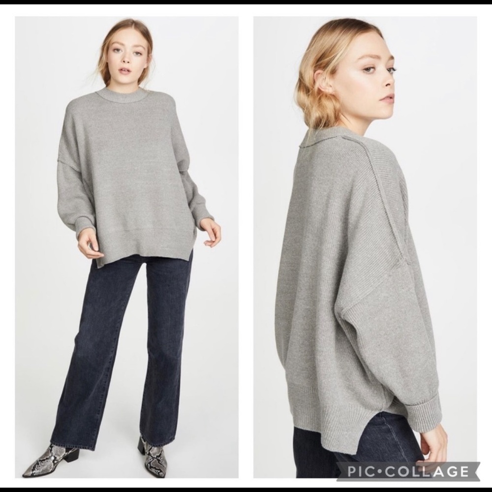 NWT Free People Easy Street Tunic - Heather Gray